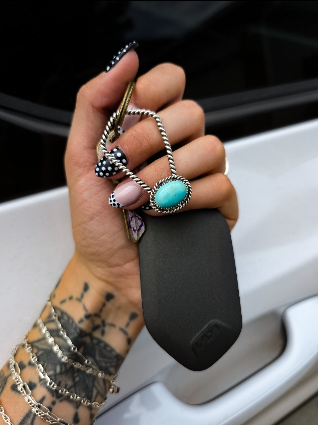 Kingman Turquoise Keychain