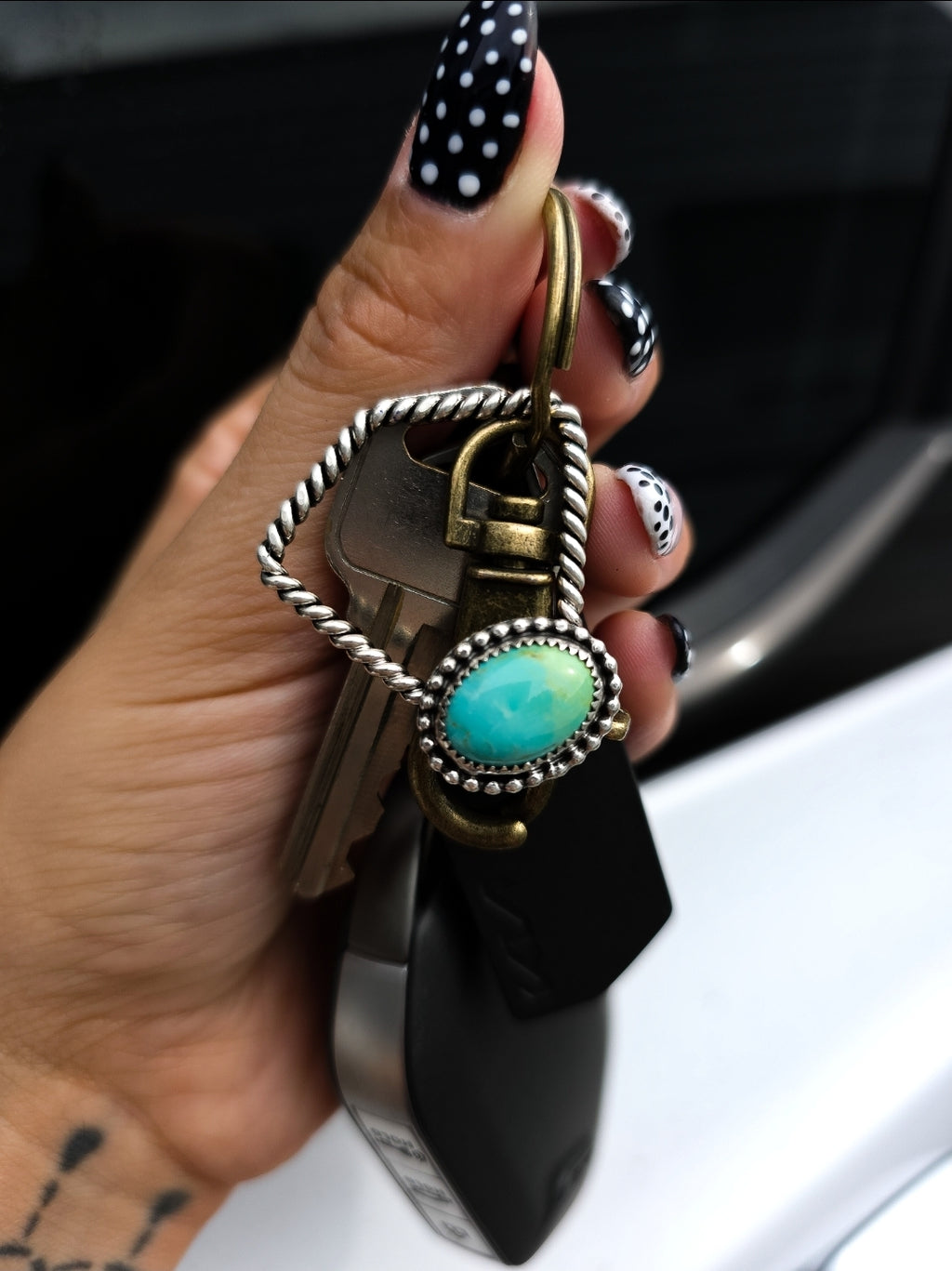 Kingman Turquoise Keychain