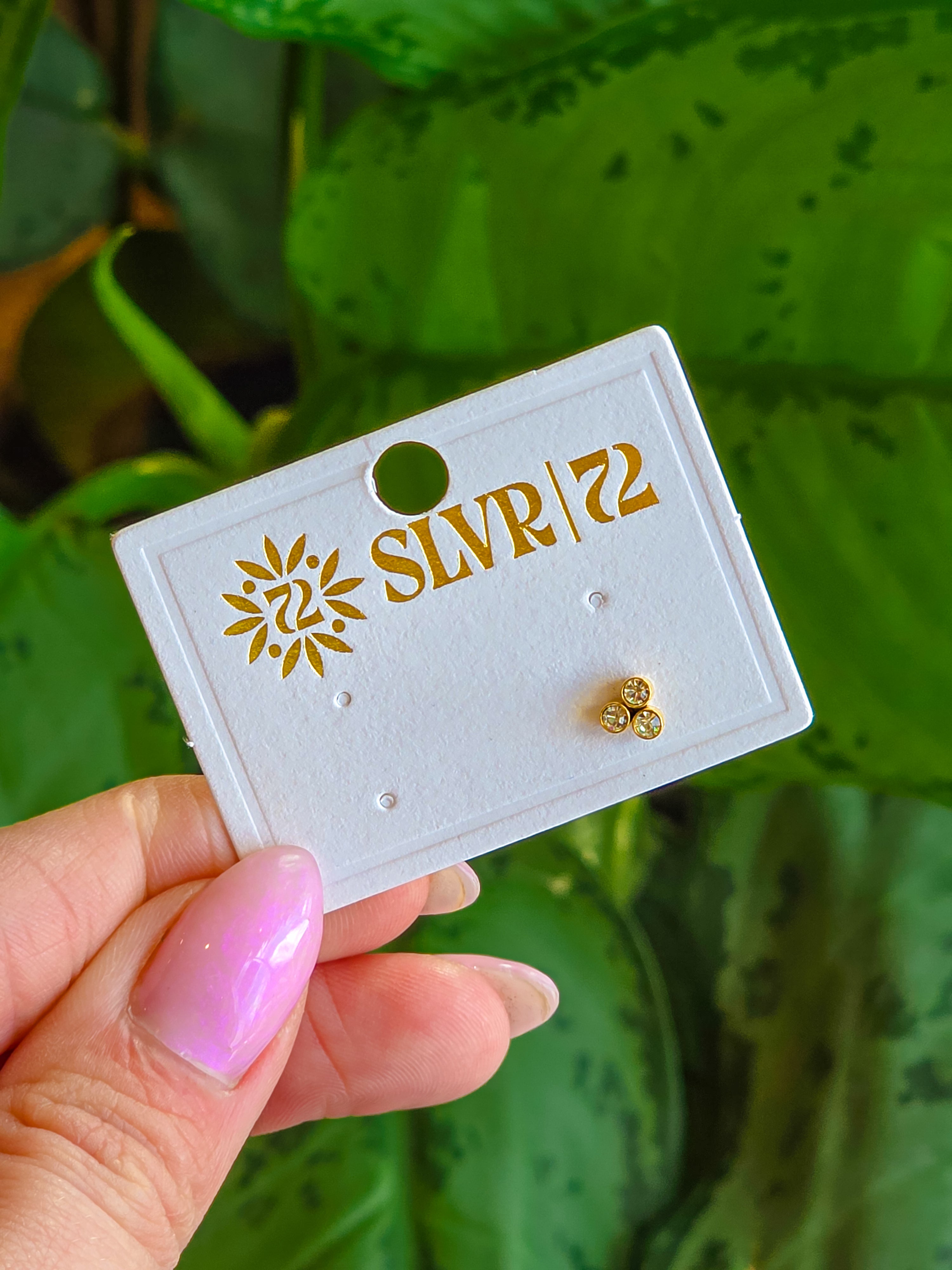 Triple Bezel Flatback Earring