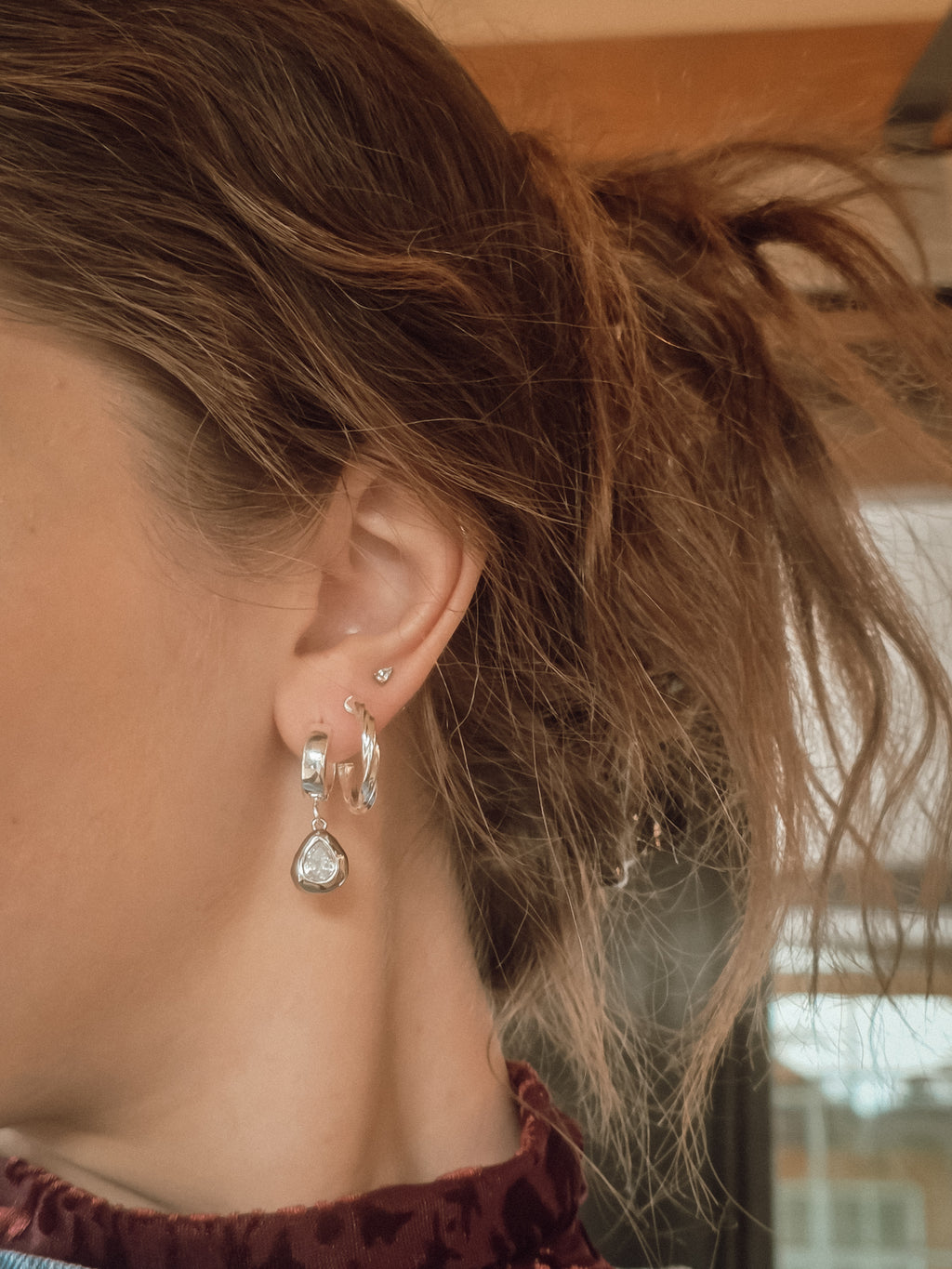 Athena Huggie Earrings