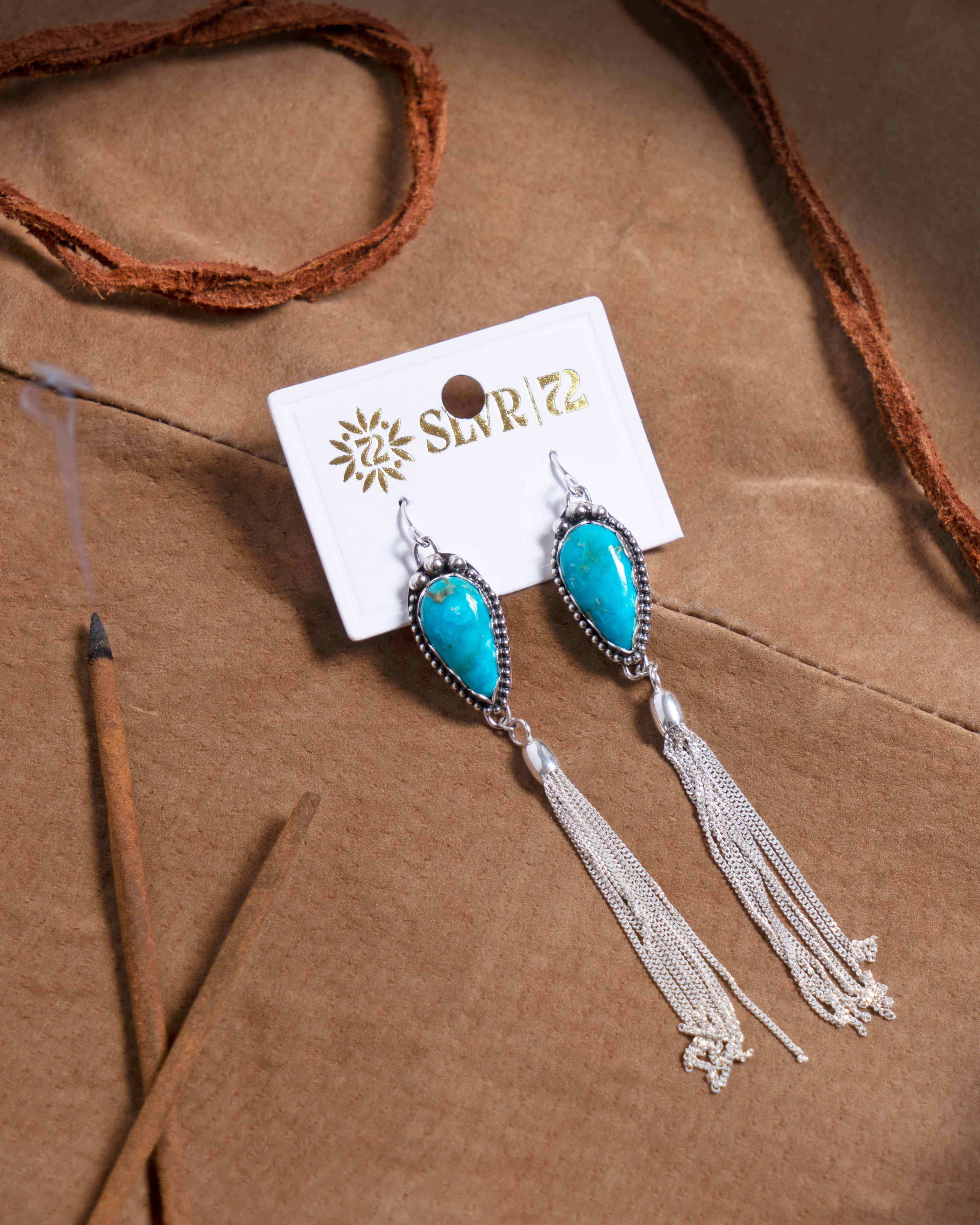 Kingman Turquoise Fringe Earrings