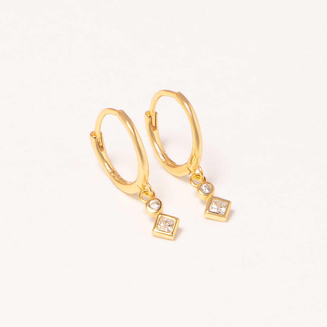 Diamond Dangle Huggies