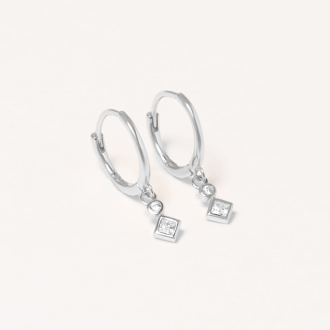 Diamond Dangle Huggies