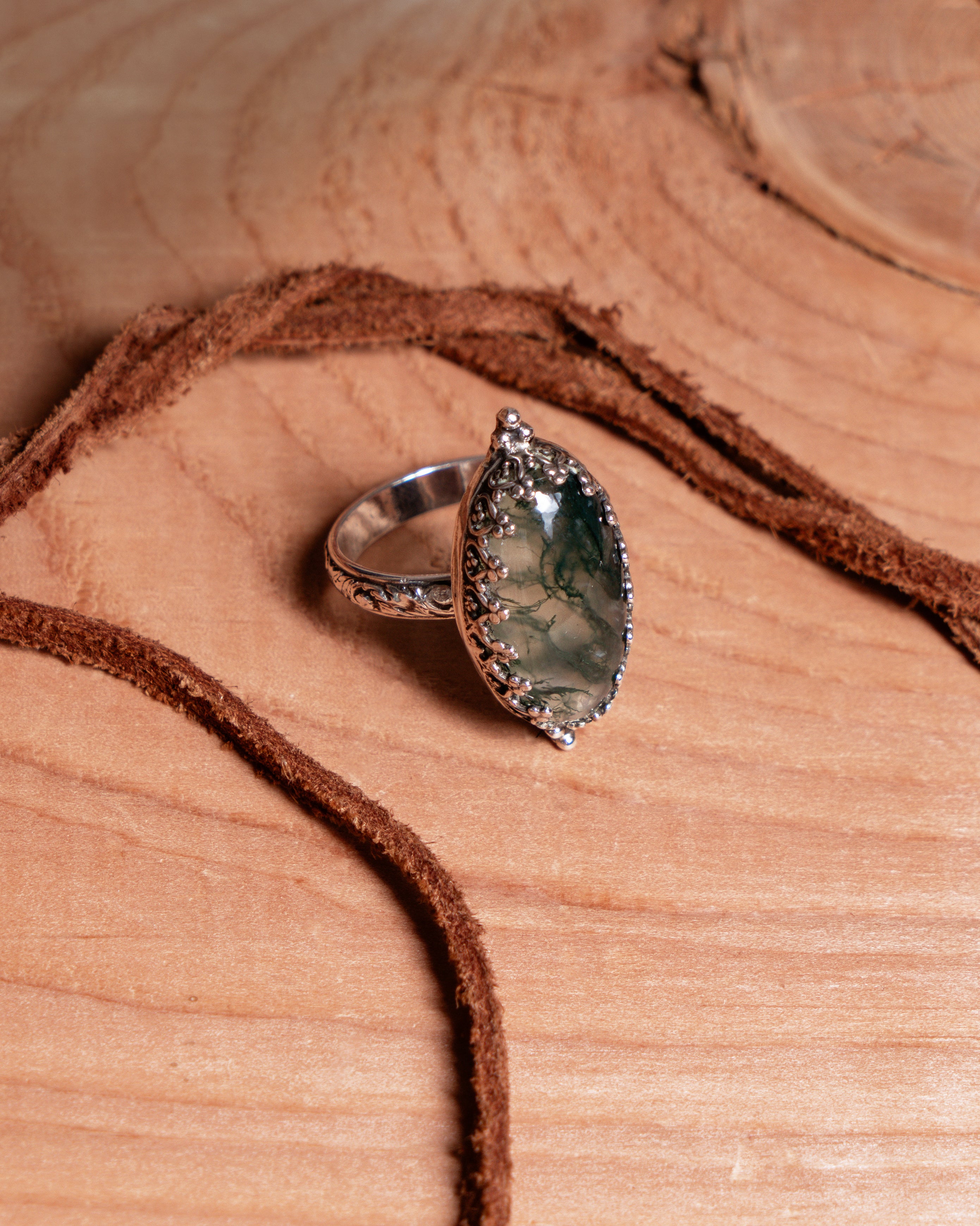 Moss Agate Ring