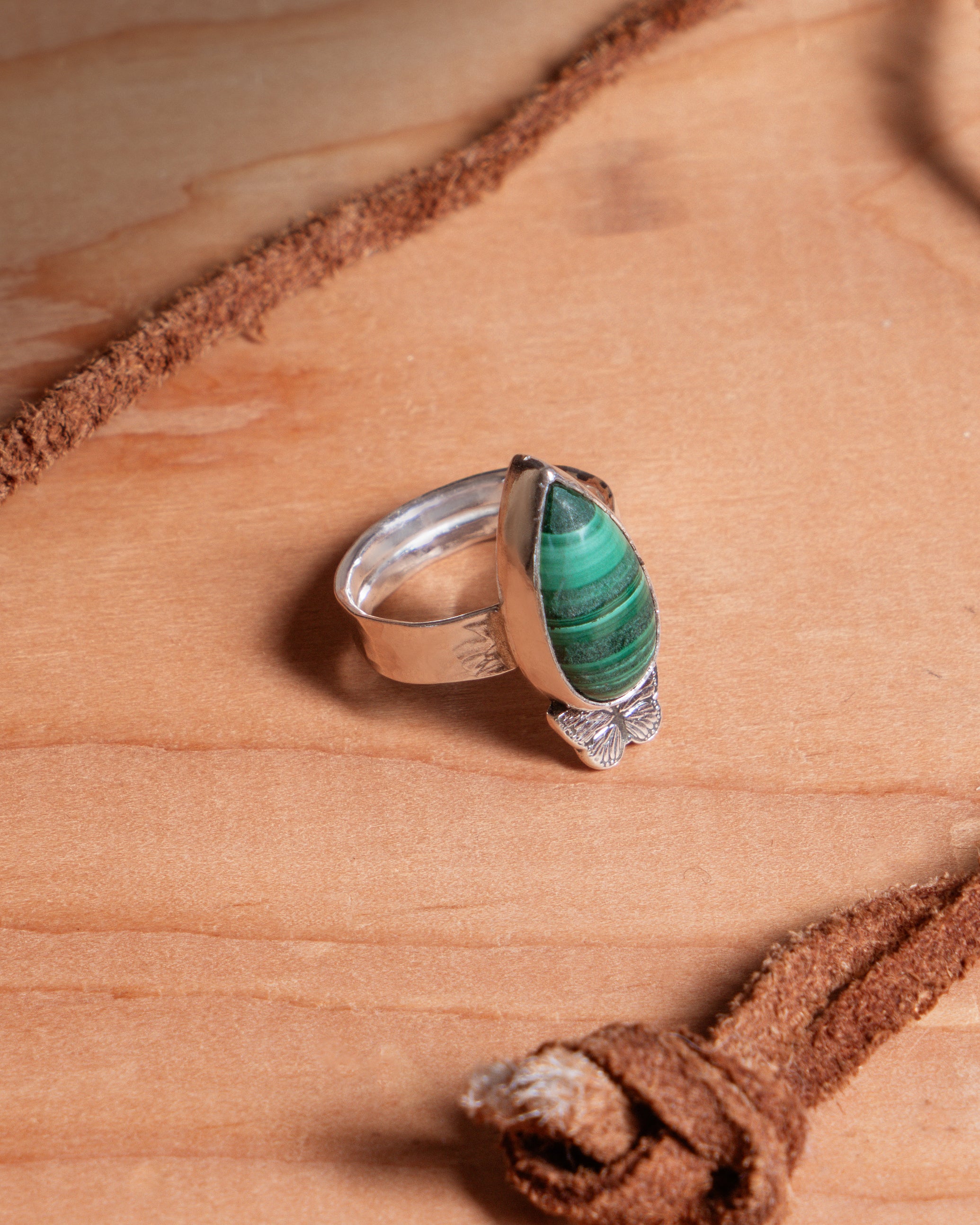 Malachite Pinky Ring