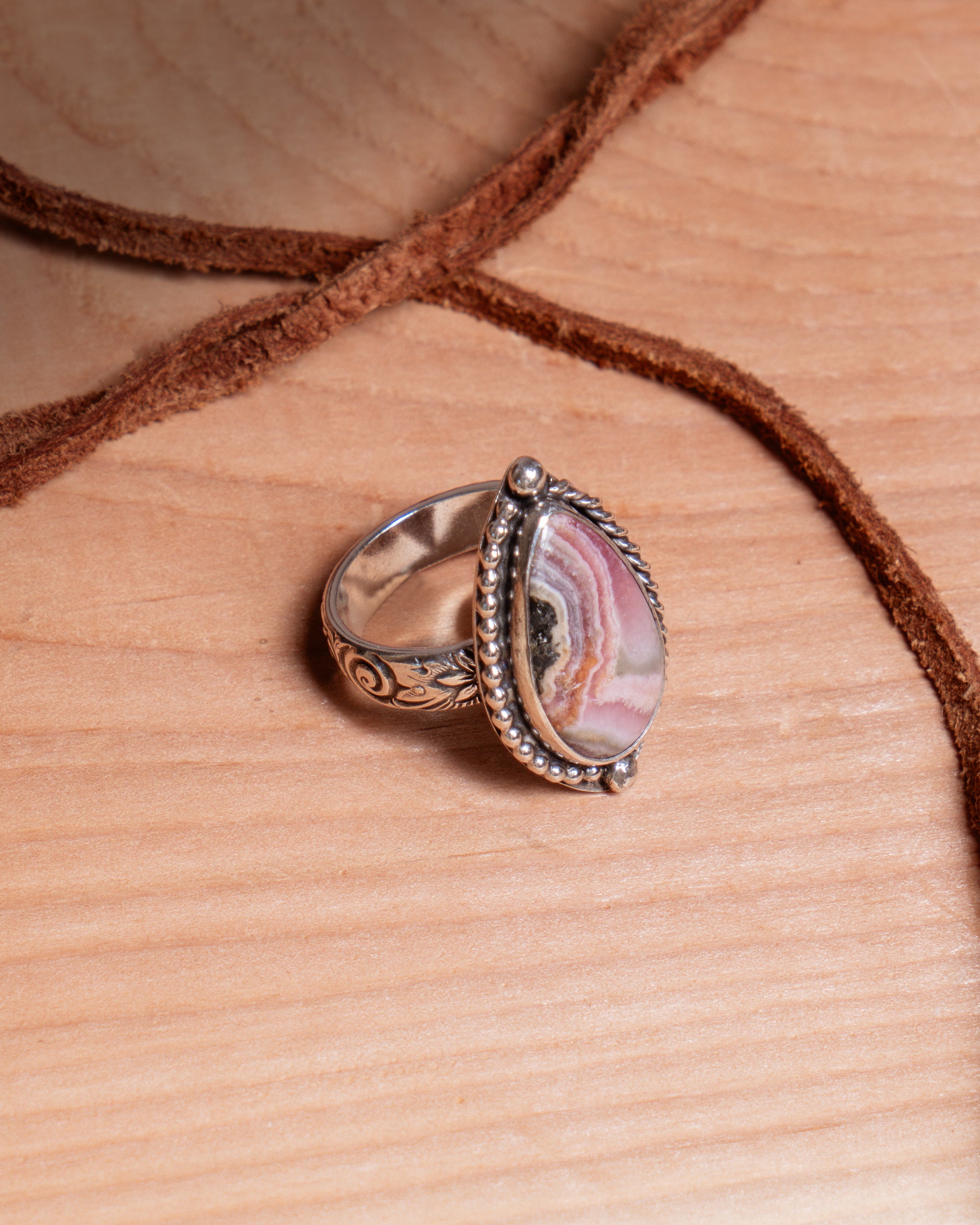 Rhodochrosite Ring