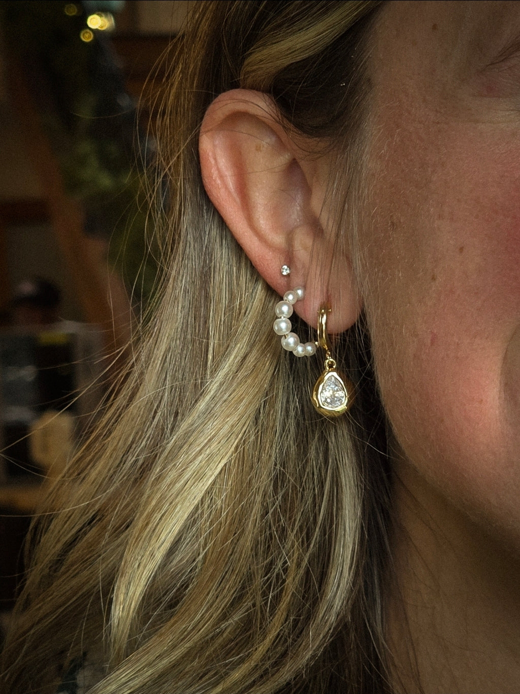 Athena Huggie Earrings