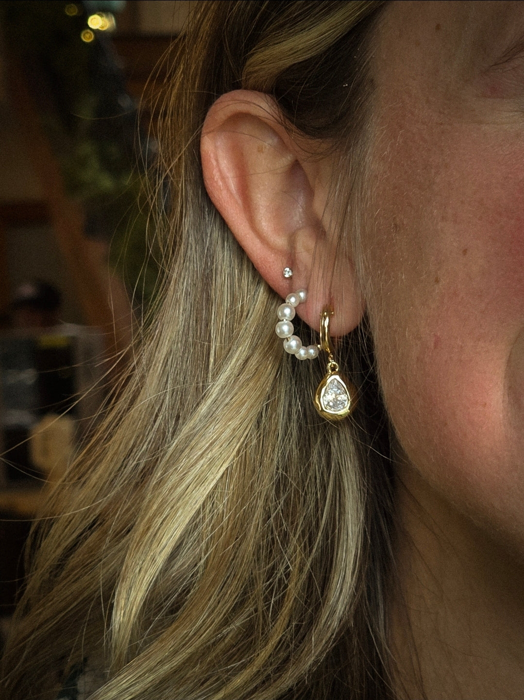 Athena Huggie Earrings