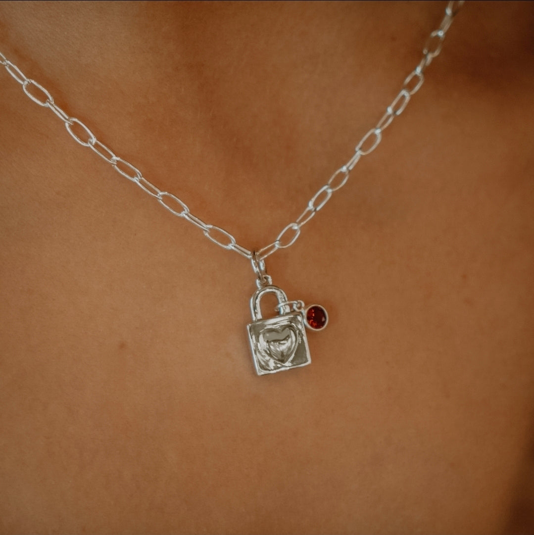 Love Locket Birthstone Necklace